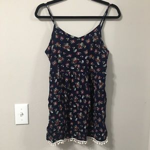 DAISY SHOPPE Blue Floral Spagetti Strap Dress